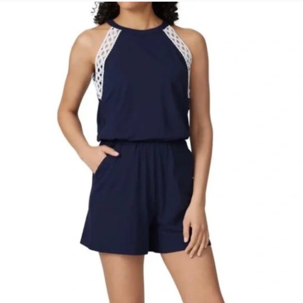 Lily Pulitzer LaLa Navy Romper, Size X-Small